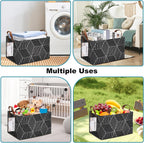 Rectangular Black Cube Storage Bin Nursery Hamper
