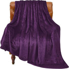 BEDELITE Fleece Blanket Purple Throw Blankets by BEDELITE