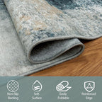 10x14 Area Rugs for Living Room Rug Washable: Abstract Large Rug Indoor Modern - Image 3