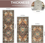 Yamaziot Washable Kitchen Runner Rug Set of 3, Non-Slip Boho Vintage Hallway - Image 2