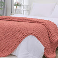 Bigacogo Chunky Knit Throw Blanket by Bigacogo