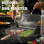 Grill Basket Set, BBQ Accessories, Outdoor Camping Cooking, Gifts for Men
