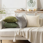 MIULEE Pack of 2 Couch Throw Pillow Covers 18x18 Inch Neutral Cream Modern Boho - Image 8