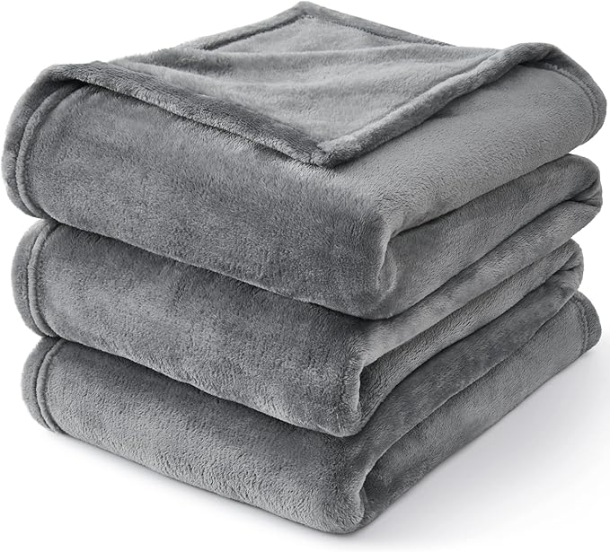 BEDELITE Fleece Blanket Grey Throw Blanket - Image 7
