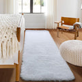 ONASAR White Runner Rugs for Bedroom Living Room, Luxury Bedside Fluffy Area by ONASAR