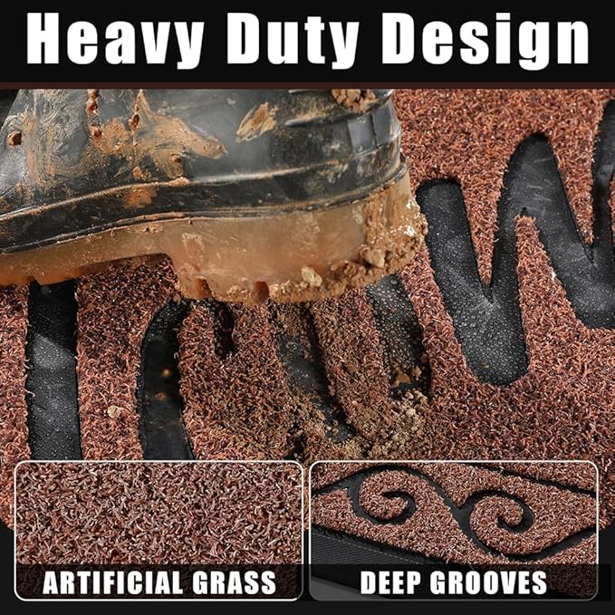 Yimobra Welcome Mat, Heavy Duty Sturdy Door Mats - Image 2