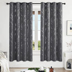 Deconovo Grey Blackout Curtains, Thermal Insulated Soundproof Drapes, 52 x 72 - Image 2