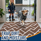 OLANLY Front Door Mat, Non-Slip Rubber Backing, Dirt Resistant and Absorbent - Image 2