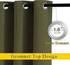 NICETOWN Room Darkening Curtains 63 inches Long - Image 2