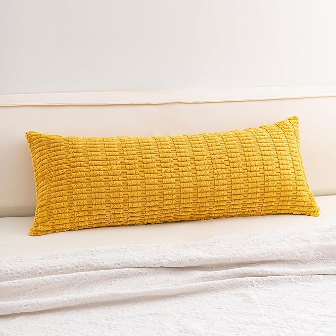 Corduroy Decorative Throw Pillow Covers 14x36 Inch Soft Striped Pillow Covers by Unknown