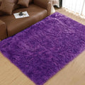Goolela Purple Area Rug 6x9 Fluffy Fuzzy Furry Shag Carpet by Goolela