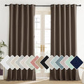 NICETOWN Coffee Vintage Linen 100% Blackout Curtains by NICETOWN