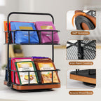 Rotating 2 Tier Tea Bag Organizer, 360° Spinning Teabag Organizer