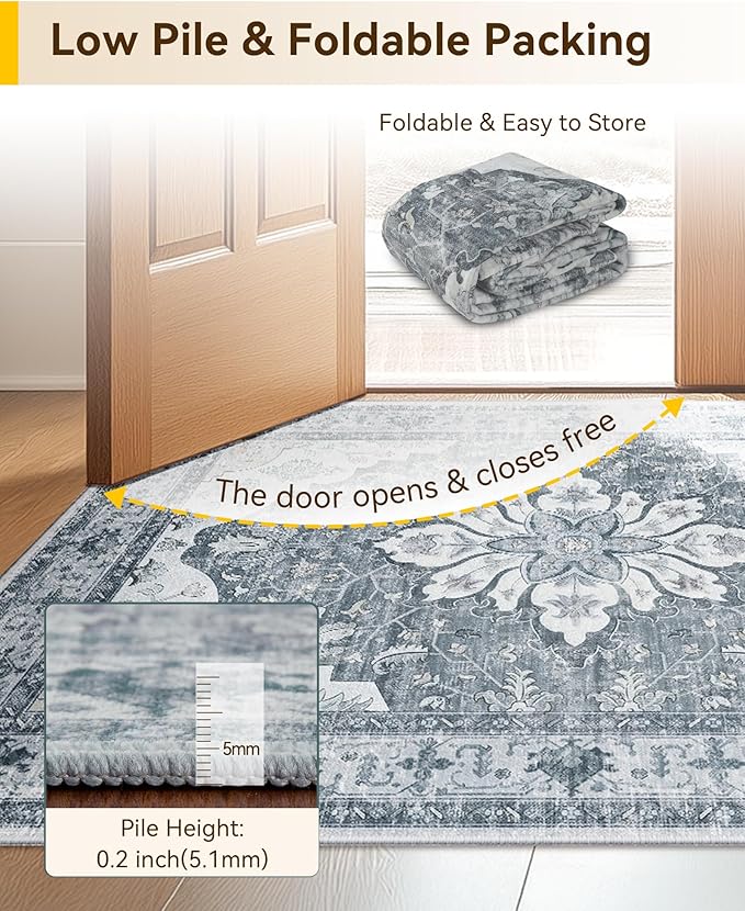 Area Rugs 2'x4' Kitchen Rugs Entry Rug Small Rugs - Image 5