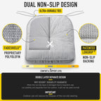 SUNROX Memory Foam Jumbo Rocking Chair Cushions, FadeShield Water Resistant Non Slip Durable Tufted Pads, Set of Seat & Back Cushion with Ties for Indoor/Outdoor Rocker, 2 Piece, Heather Grey