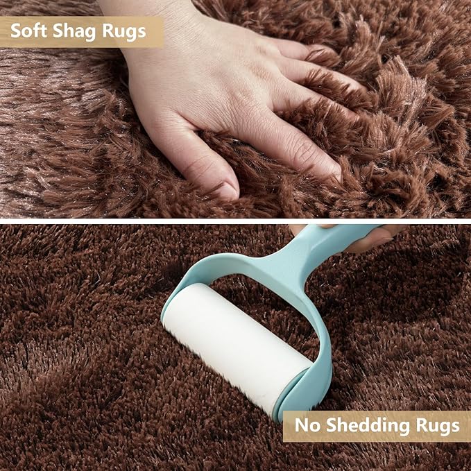 Shag Area Rugs for Bedroom Living Room, 8X10 Ultra Soft Fluffy Area Rugs for - Image 3