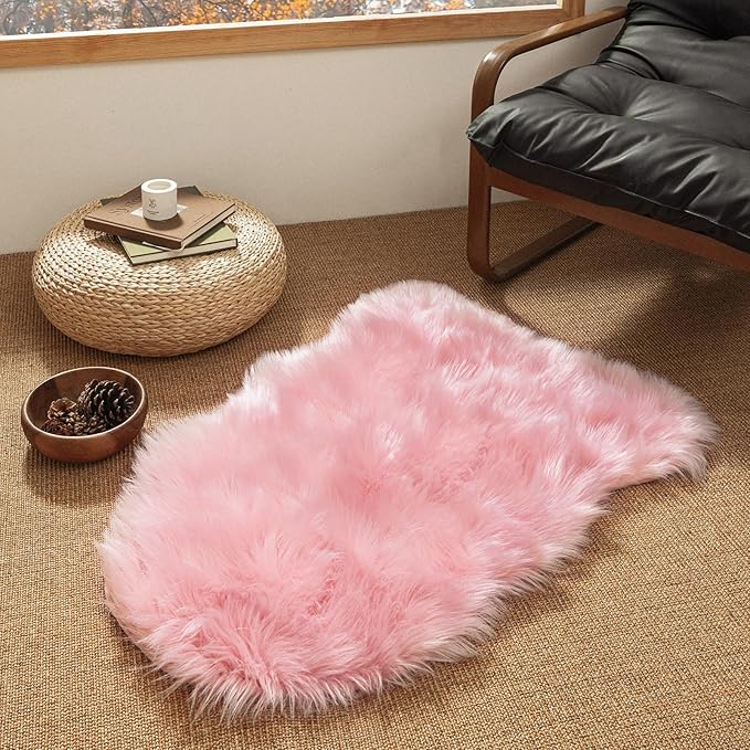 Ashler Faux Fur Area Rug - Image 6