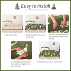 MYSKY HOME 71X134 inches Sofa Christmas Couch Cover, Sectional Sofa Covers Sofa - Image 6