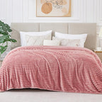 BEDELITE Fleece Blanket Queen Size – 3D Ribbed Jacquard Soft and Warm - Image 6