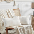 Fancy Homi 2 Packs Cream White Long Lumbar Decorative Throw Pillow Covers 16x24 by Fancy+Homi