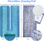 6 Pack Microfiber Cleaning Pad Replacement for Bona Mop, Microfiber Mop Pads for Hardwood Floor Cleaner, 2 Deep Cleaning Pad + 2 Microfiber Cleaning Pad + 2 Dusting Pad Apply for Bona Family of Mops