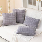 Velvet Throw Pillow Covers 22×22 Inch Decorative Pillows Cover Neutral Soft - Image 2