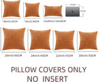 Fancy Homi 2 Packs Burnt Orange Decorative Throw Pillow Covers 20x20 Inch - Image 8