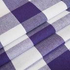 Purple & White 2 Side Buffalo Check Farmhouse Table Runner for Family Dinners or Gatherings Indoor or Outdoor Parties Everyday Use 12" x 72"