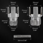 Integrated Internal & External Pipe Threading Tool, Electric Drill Compatible Dual-Function Pipe Thread Cutting Tool for 1/2" & 3/4" PVC/Plastic Pipes – NPT Thread Maker Set – DIY Repairs Maintenance