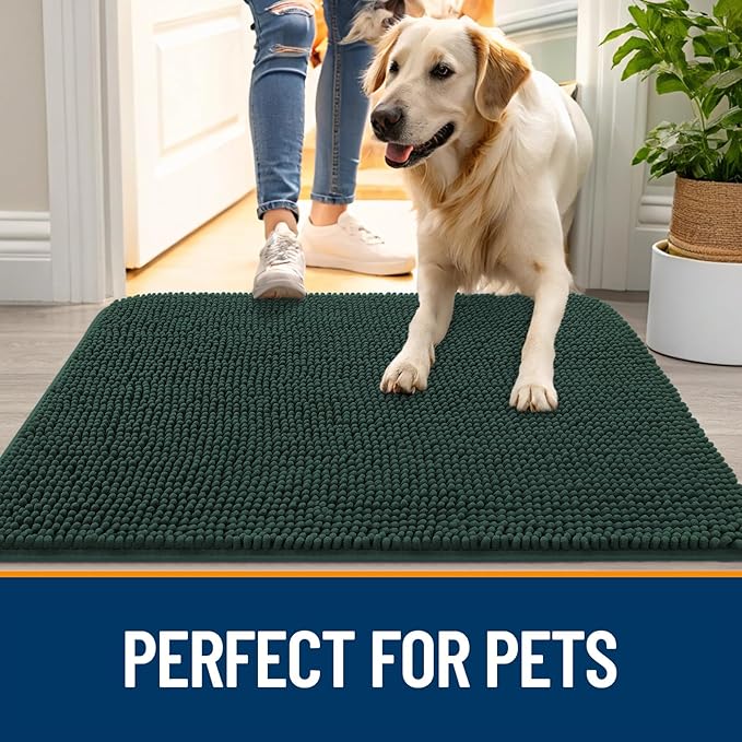 OLANLY Dog Door Mat for Muddy Paws 59x35, Absorbs Moisture and Dirt, Absorbent - Image 6
