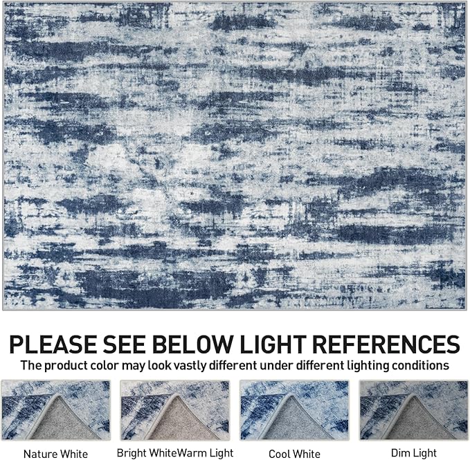 8x10 Area Rugs Washable Rug: Modern Abstract Living Room Rug Soft Anti-Skid - Image 7