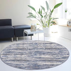 KOZYFLY Modern Abstract Round Washable Rug 5Ft, Non-Slip Soft Kitchen Bathroom by KOZYFLY