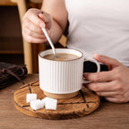 GBhome 12 OZ Stackable Coffee Mugs Set of 4, Ceramic Coffee Cups Set