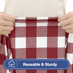 Smiry 6FT Picnic Table Cover with Bench Covers, Elastic Fitted Tablecloth