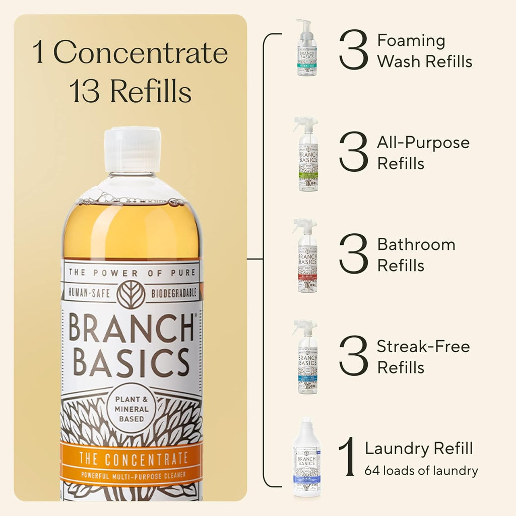 Branch Basics Premium Kit: All-Purpose, Glass, Bathroom, Hand Wash, Laundry