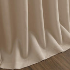Nanspring Sepia Beige Linen Curtains 84 Inch Length 2 Panels Set - Image 9