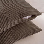 Fancy Homi 2 Packs Dark Brown Decorative Throw Pillow Covers 22x22 Inch - Image 4