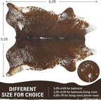 AROGAN Western Decor Faux Fur Cowhide Rug, 5.2x6.3 Feet Premium Animal Skin Cow - Image 2