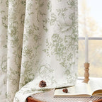 jinchan Blackout Floral Curtains - Image 3