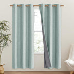 NICETOWN 100% Absolutely Blackout Linen Curtains - Image 2