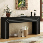 knoworld 70.9-Inch Long Console Table, Farmhouse Entryway Table with Line
