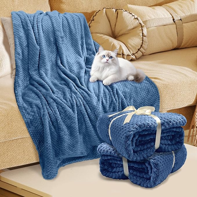 4 Pack Fleece Throw Blankets 50x60 Inches – 270 GSM Ultra Soft Flannel - Image 8