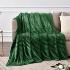 BEDELITE Fleece Blanket Twin Size – 3D Ribbed Jacquard Soft and Warm Decorative - Image 2