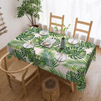 Palm Tropical Leaves Table Cloths Decorative for Dining Room, Palm Leaves Washable Tablecloth for Home, Restaurant, Outdoor Party Table Cover 54x72 Inch