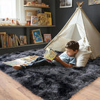 Pionblank Fluffy Area Rug for Bedroom 4x6 Feet, Indoor Plush Carpet, Shag Soft - Image 2