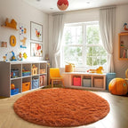 Amdrebio Burnt Orange Round Rugs 6Ft - Image 8