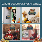 21 Pcs Interchangeable Seasonal Welcome Sign Front Door Decoration