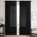 Nanspring Linen Curtains 84 inches Long by Nanspring