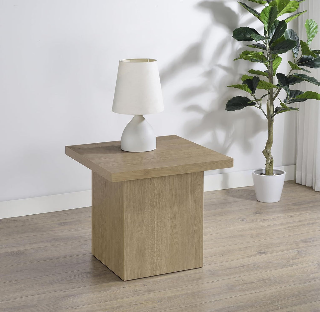Coaster Devar 23.5-Inch Living Room Square End Table, Latte 710917