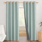 NICETOWN 100% Absolutely Blackout Linen Curtains by NICETOWN